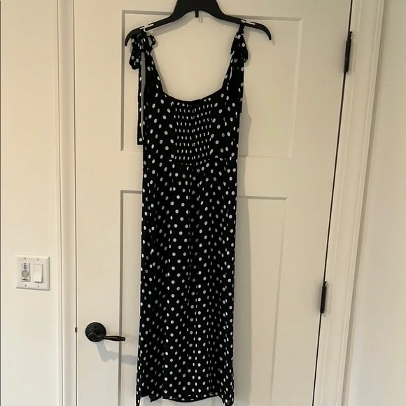 Reformation Black and White Sleeveless Midi Sundress - Picture 4 of 5
